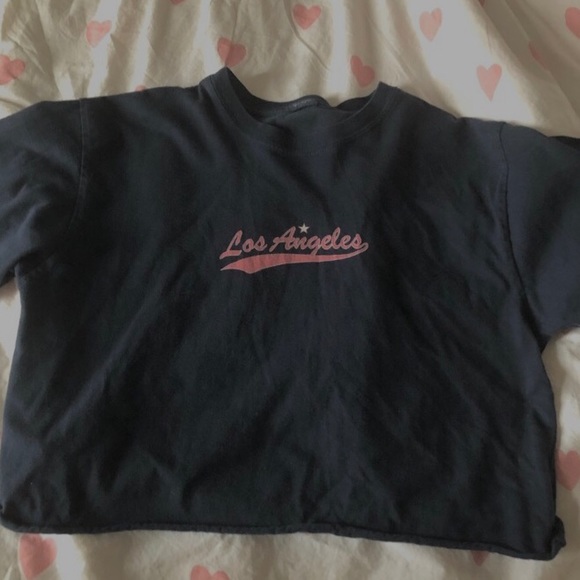 brandy melville los angeles cropped tshirt!! - Picture 2 of 4